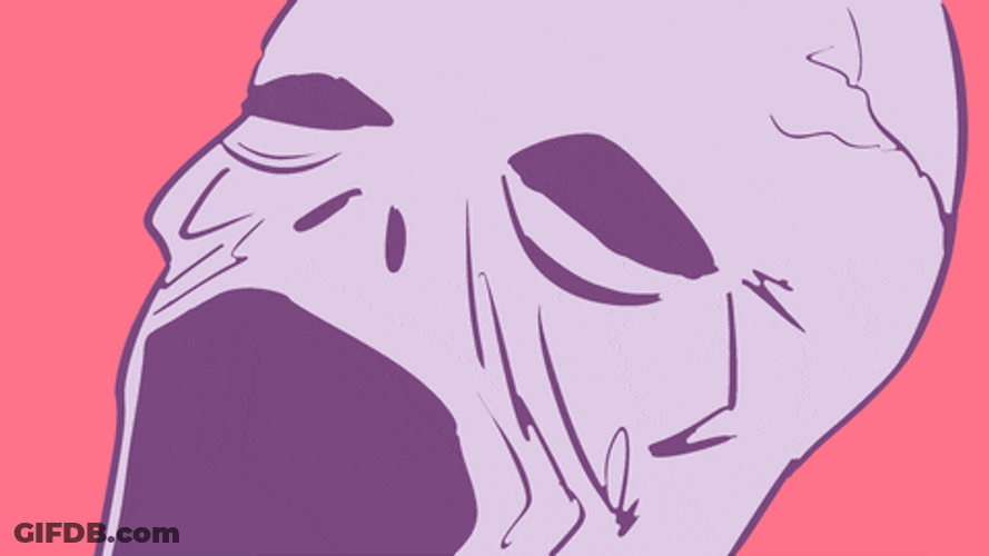 Getting Old Halloween Mask Skull GIF