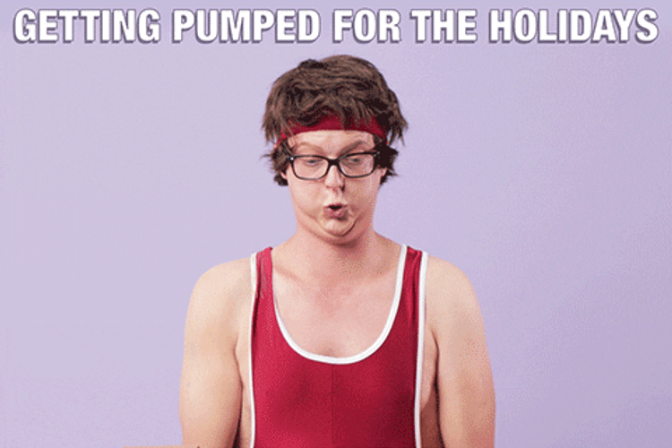 Getting Pumped For Holidays Work Out Shopping GIF