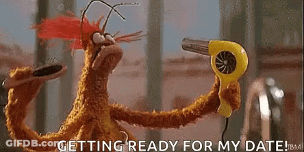 Getting Ready For My Date Puppet GIF