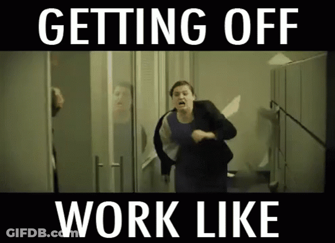 Getting Rush Leaving Work GIF