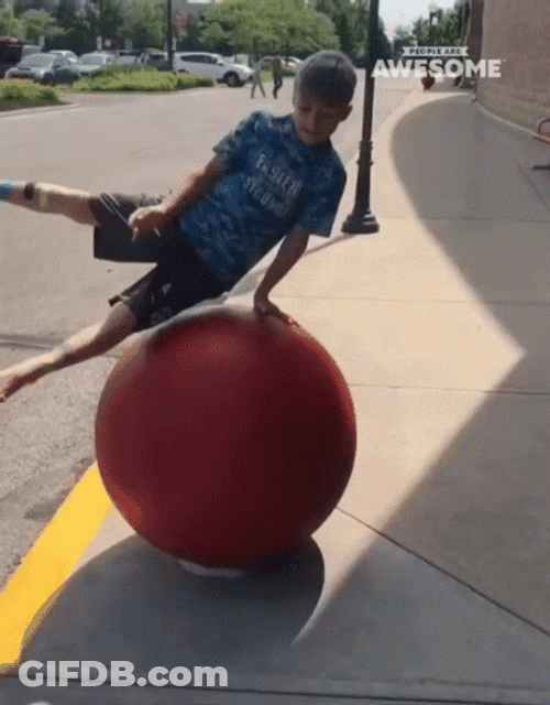 Getting Sturdy Amazing Kid Handstand Spin GIF