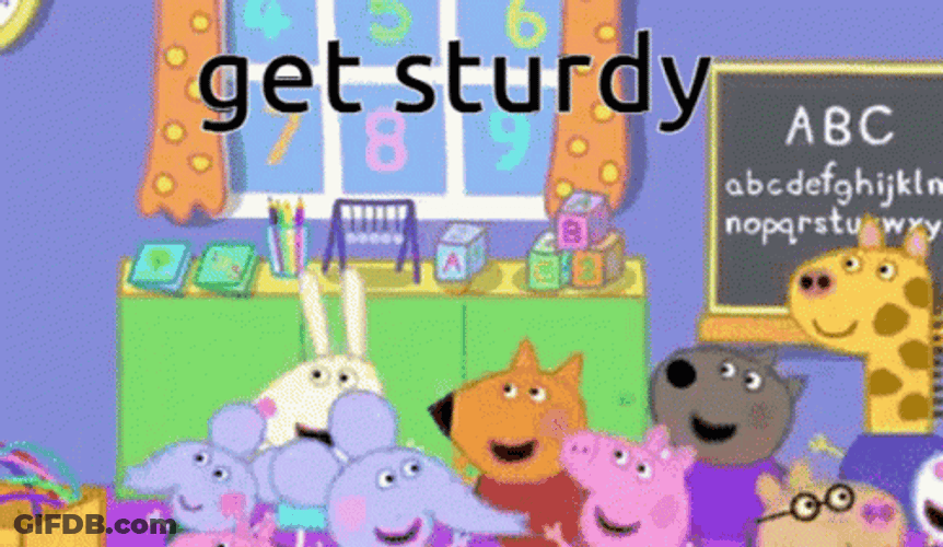Getting Sturdy Peppa Pig Dance GIF