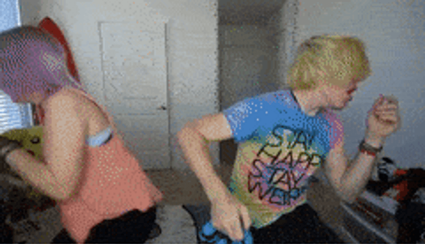 Gf And Bf Leaving Their Room GIF