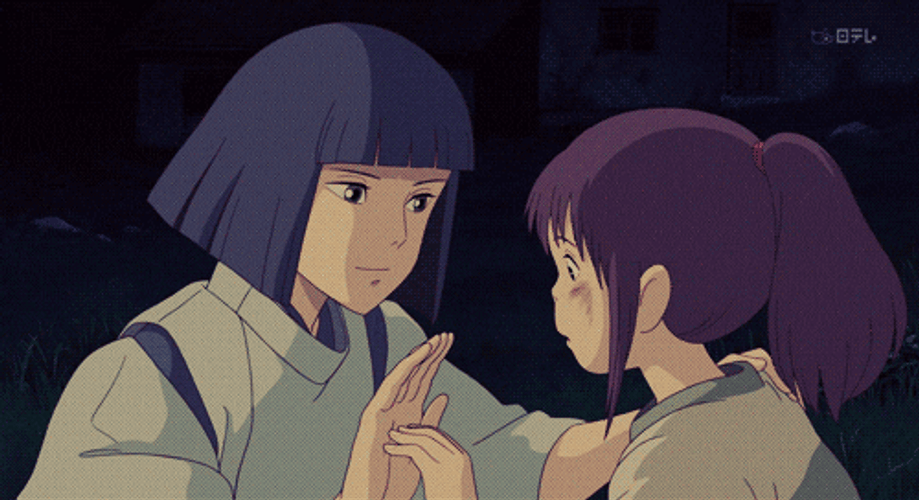 Ghibli Chihiro And Haku Love Moments GIF