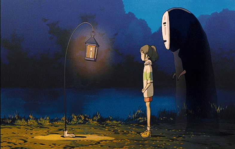 Ghibli Chihiro With No-Face GIF