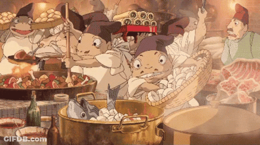 Ghibli Food Eating Scene GIF