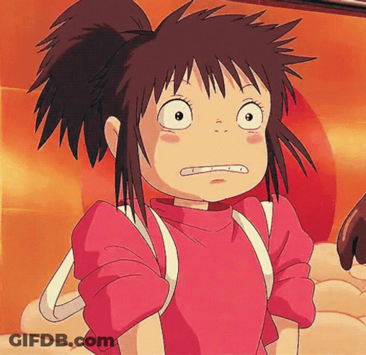 Ghibli Spirited Away Chihiro Shocked GIF