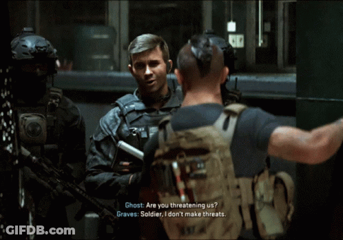 Ghost Are You Threatening Us I Don't Make Threats GIF