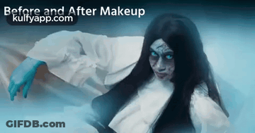 Ghost Before And After Makeup GIF
