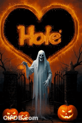 Ghost Before Heart Saying Hole GIF