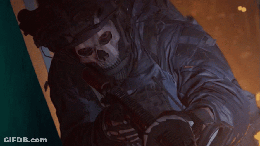 Ghost Cod Aiming His Gun GIF