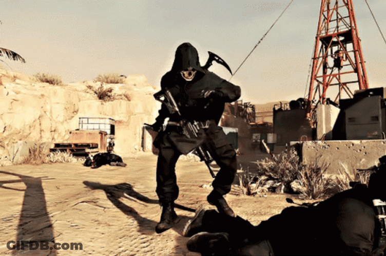 Ghost Cod Attacking A Man GIF