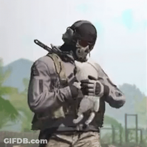 Ghost Cod Hugging A White Cat GIF