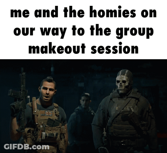 Ghost Cod Walking Beside John Soap MacTavish GIF