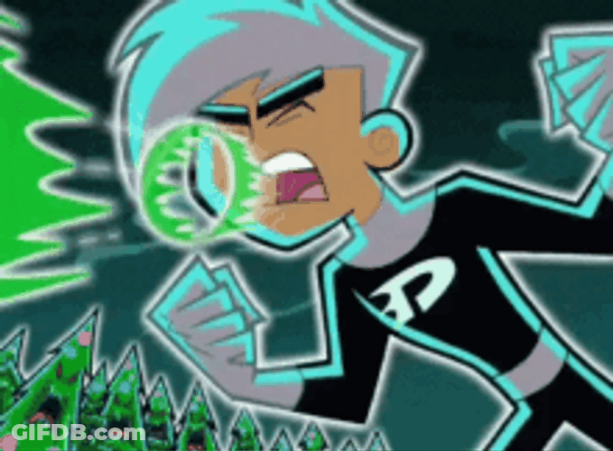 Ghost Danny Phantom's Ghostly Wail Power GIF