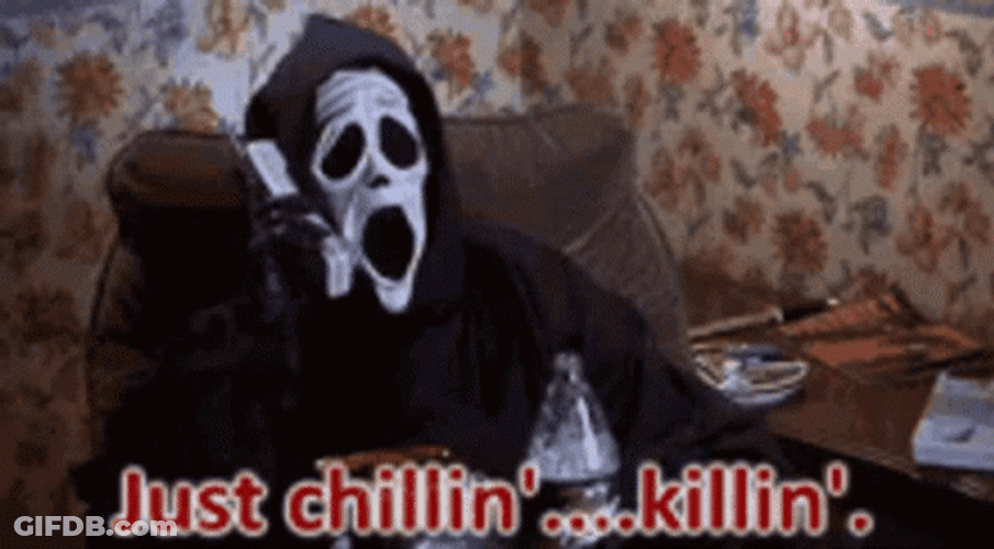Ghost Face Chilling GIF