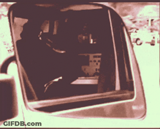 Ghost Face In The Mirror GIF