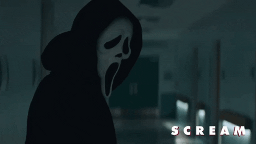 Ghost Face Looking Around GIF