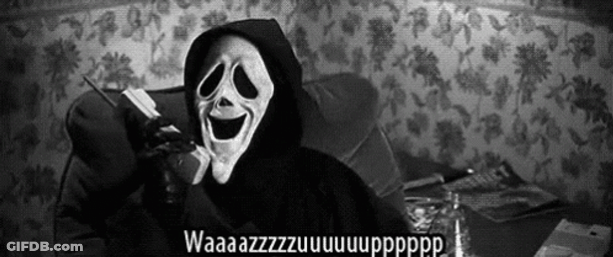 Ghost Face On The Phone GIF