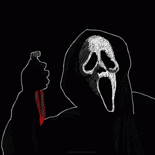 Ghost Face Scary Death Movie Character GIF
