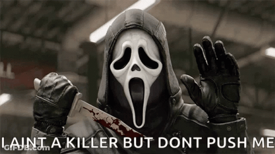 Ghost Face Waving GIF