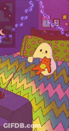 Ghost Holding Teddy Bear GIF