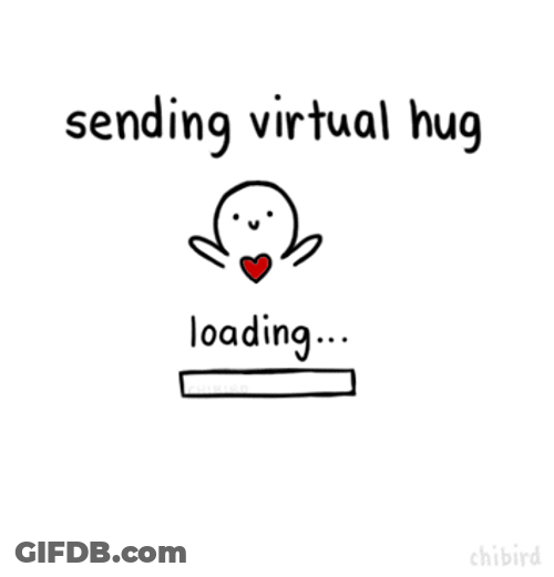 Ghost Hug Adorable Couple Cartoon Love GIF
