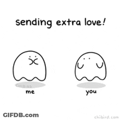 Ghost Hug Sending Extra Love Blow Kiss GIF