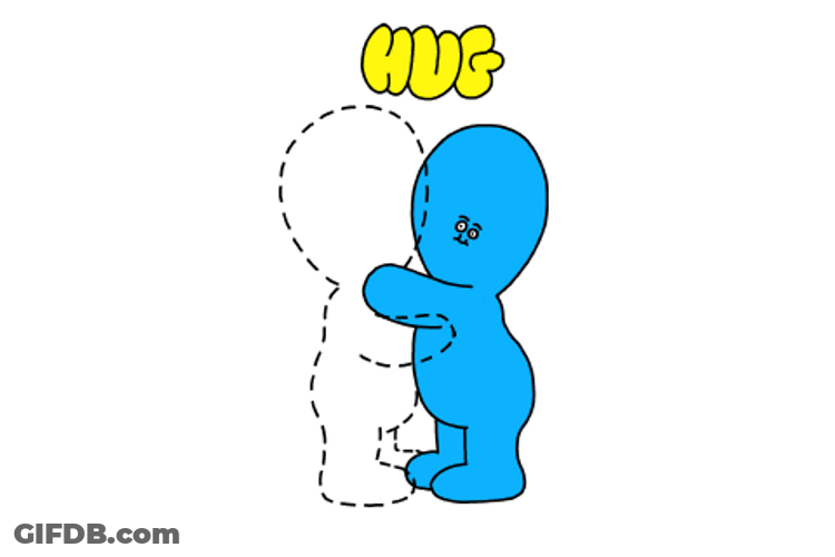 Ghost Hug Wish You Were Here Cartoon GIF