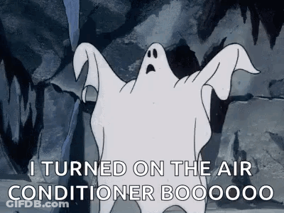 Ghost I Turned On The Air Conditioner Booo000 GIF