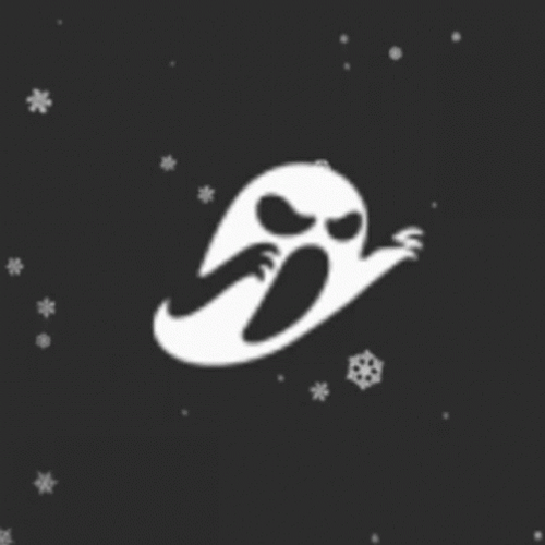 Ghost In Snow Animated Logo GIF