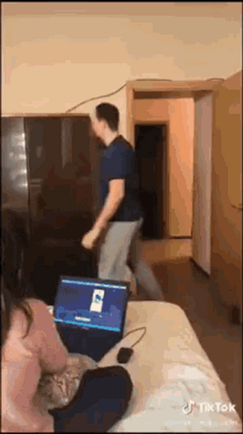 Ghost In The Room TikTok Jump Scare GIF