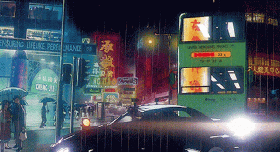 Ghost In The Shell Anime City GIF