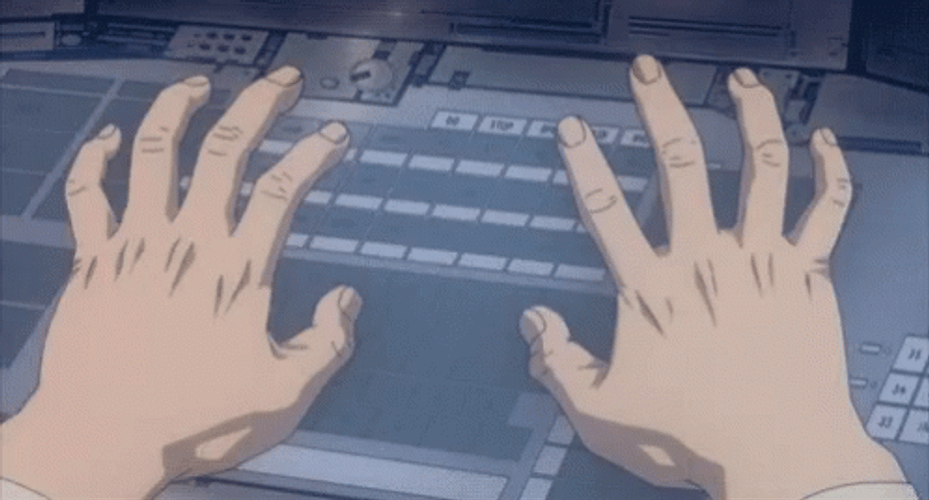 Ghost In The Shell Keyboard Typing GIF