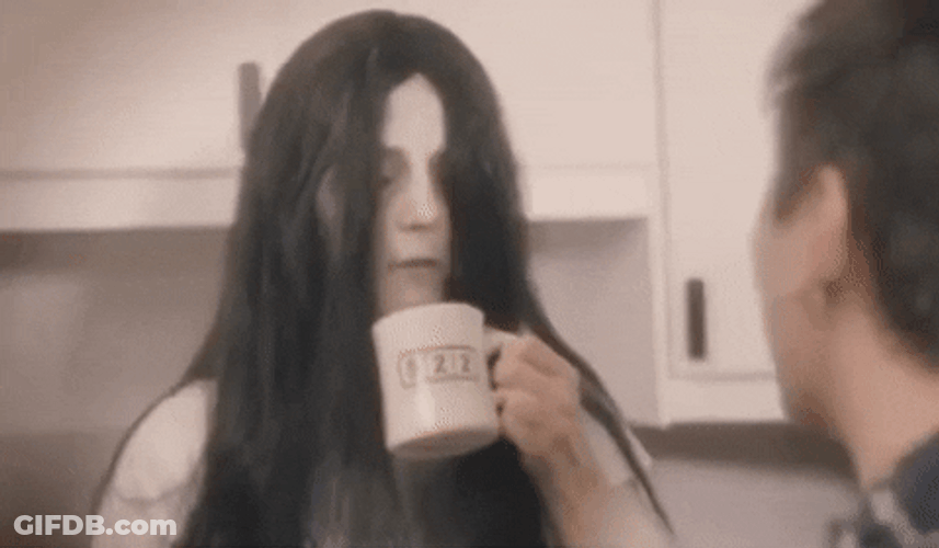 Ghost Lady Good Morning Halloween GIF