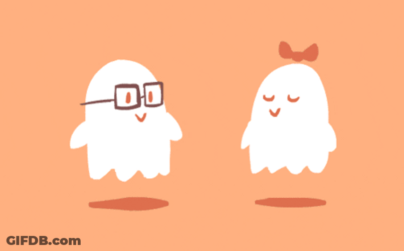 Ghost Lovers Sweet Smooch GIF