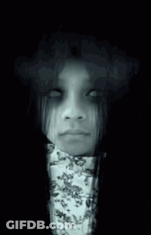 Ghost No Sleep Scary Face GIF
