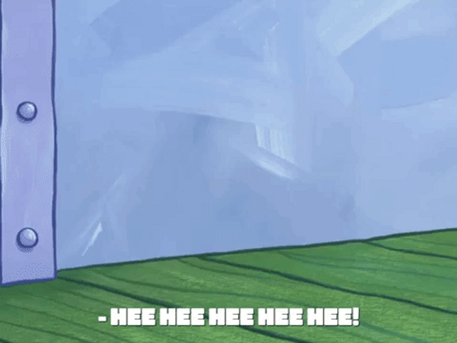 Ghost Planton Gasps Hee Hee Spying Mr Krabs GIF