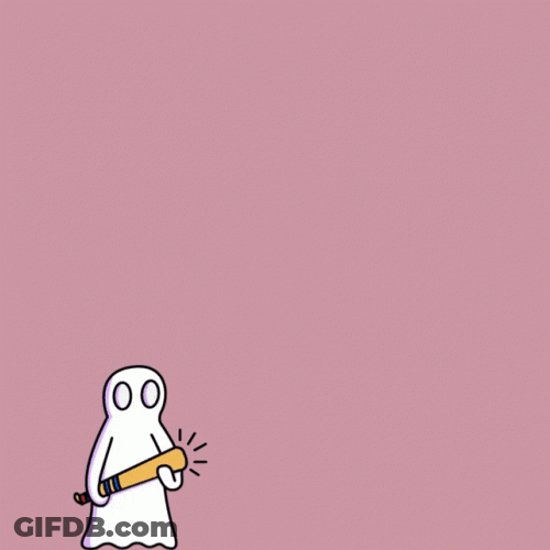 Ghost Ready To Beat Up Animation GIF