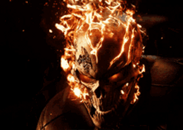 Ghost Rider Breathing Hard GIF