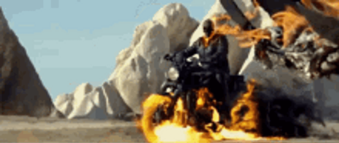 Ghost Rider Setting Something On Fire GIF