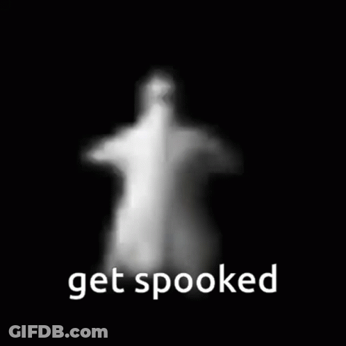 Ghost Saying Get Spooked GIF