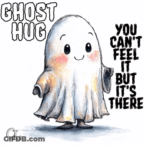 Ghost Saying Ghost Hug GIF