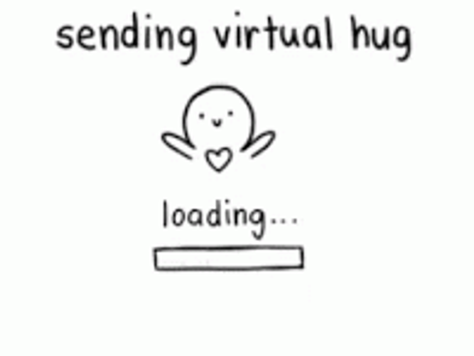 Ghost Sending Virtual Hug GIF