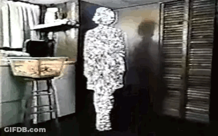 Ghost Standing Next To Sink And Ladder GIF