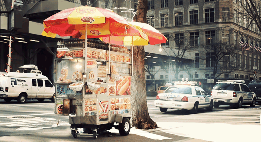 Ghost Town Featuring Hot Dog Cart GIF