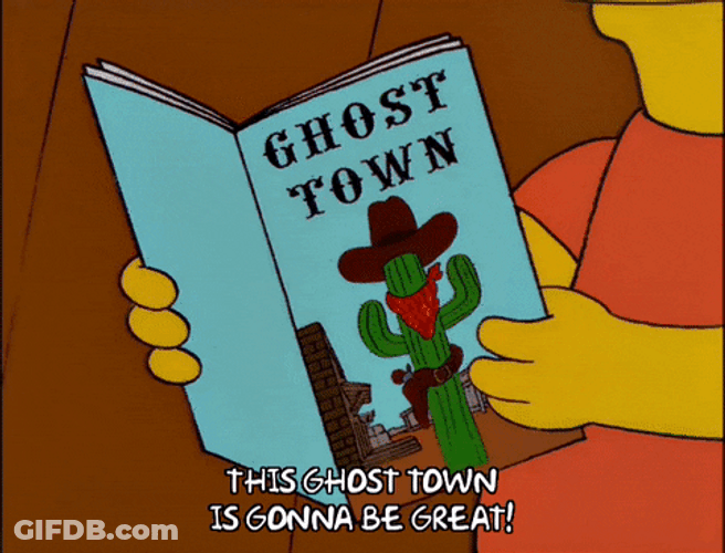 Ghost Town Is Gonna Be Great Bart Simpson GIF
