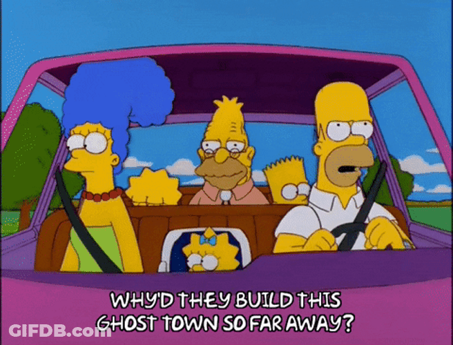Ghost Town So Far Away The Simpsons GIF