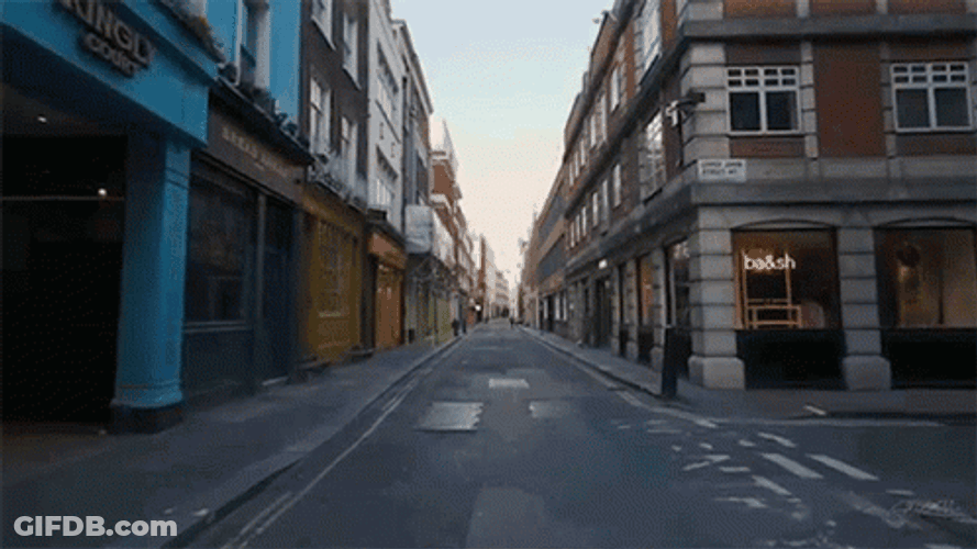 Ghost Town With Empty Streets GIF