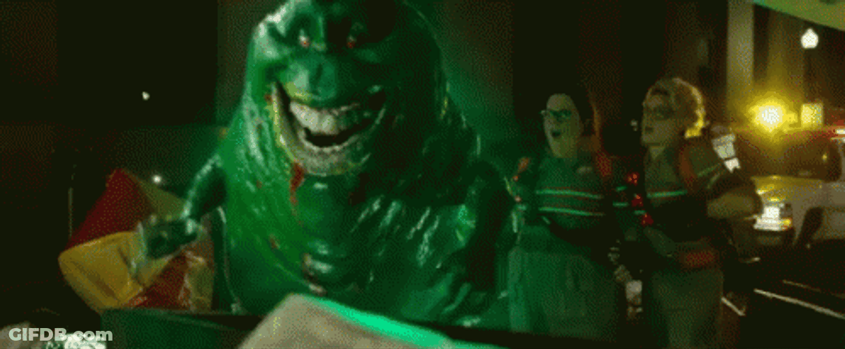 Ghostbusters 2016 Slimer Returns GIF